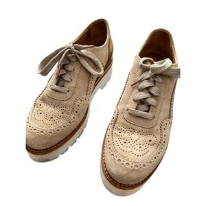 The Office of Angela Scott Suede‎ Brogue Oxford Platform Shoes Women's